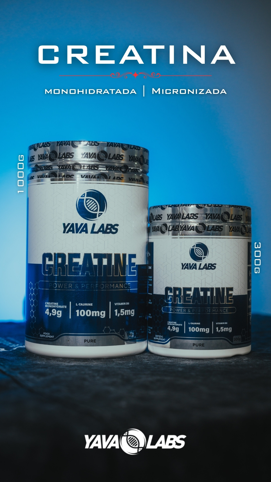 Creatina yava labs 300g y 1 kilo
