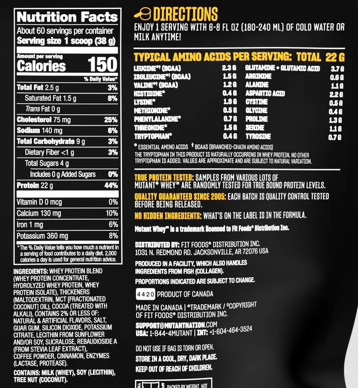 triple chocolate mutant whey