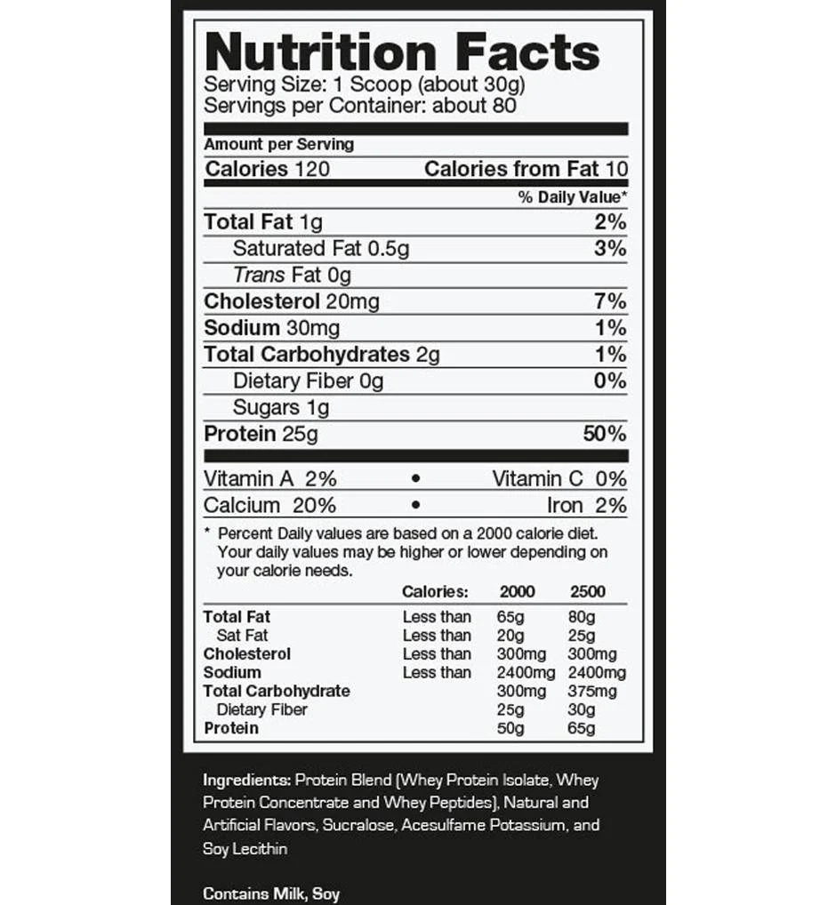 informacion nutricional prostar vainilla