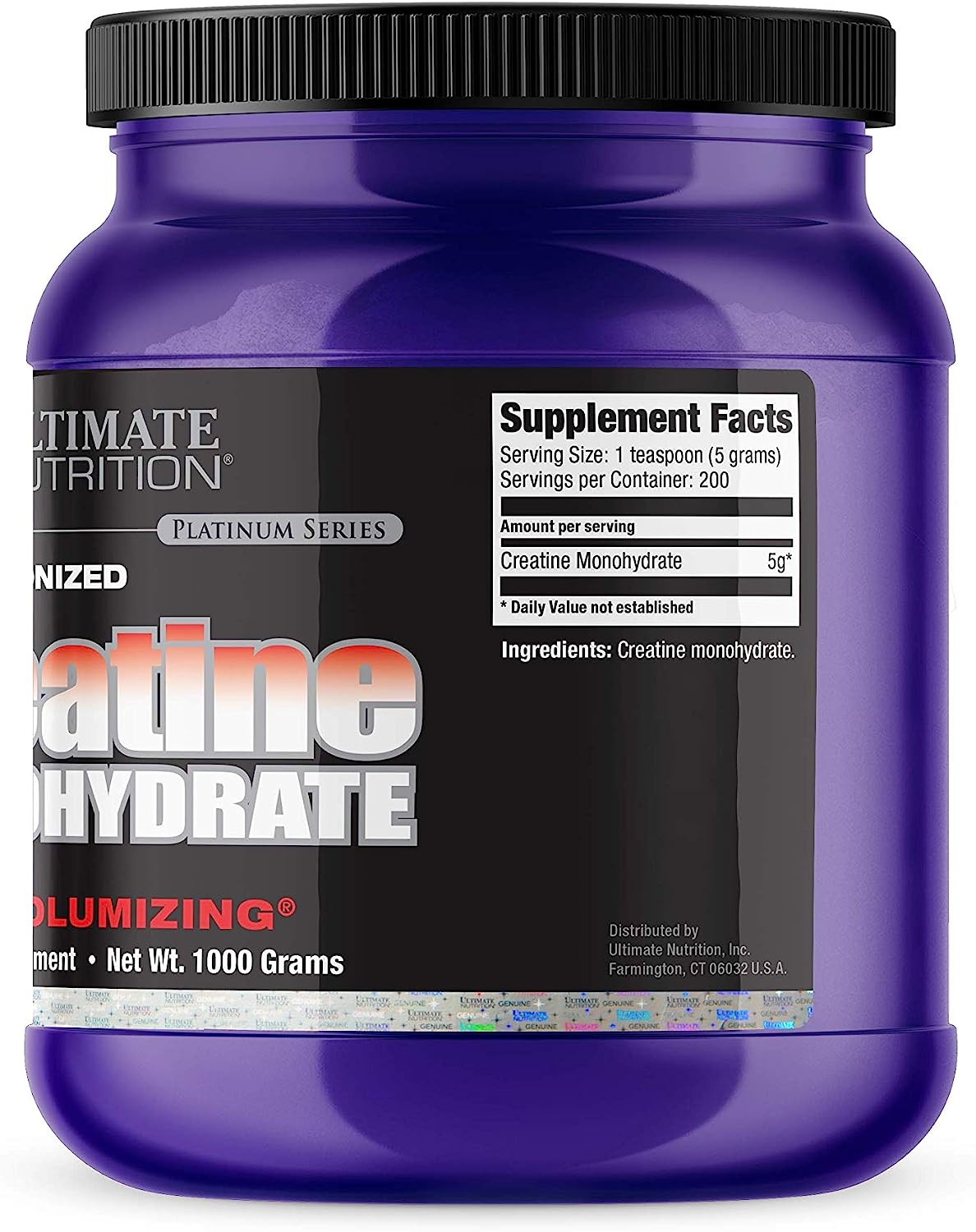 TABLA NUTRITIONAL CREATINA ULTIMATE NUTRITION 